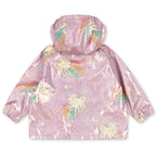 Imperméable multicolore en polyester avec capuche détachable et coutures thermosoudées pour enfants