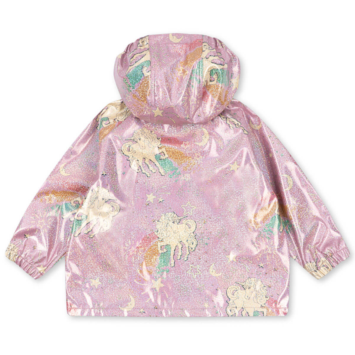 Imperméable multicolore en polyester avec capuche détachable et coutures thermosoudées pour enfants