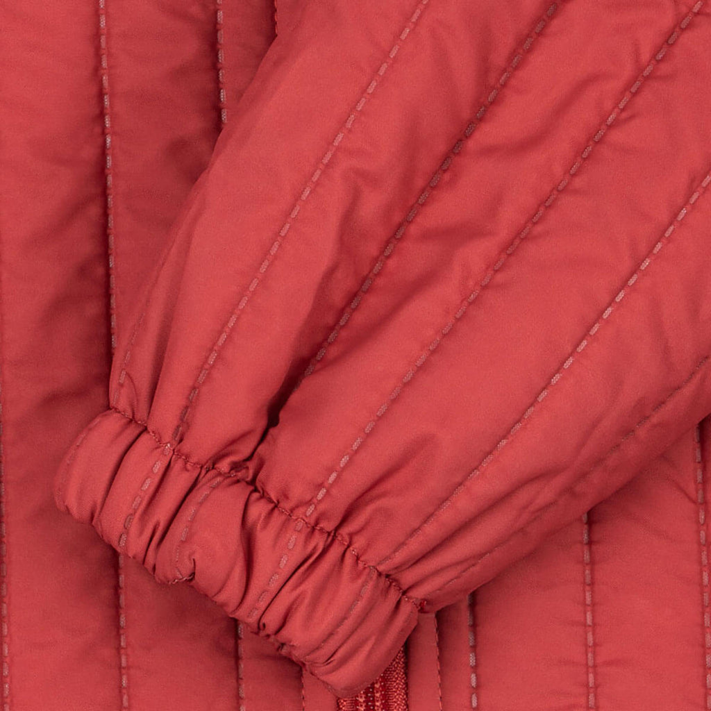 Ensemble Veste et Pantalon Thermiques Rembourrés en Polyester Rouge Sportif avec Revêtement Déperlant pour Enfants