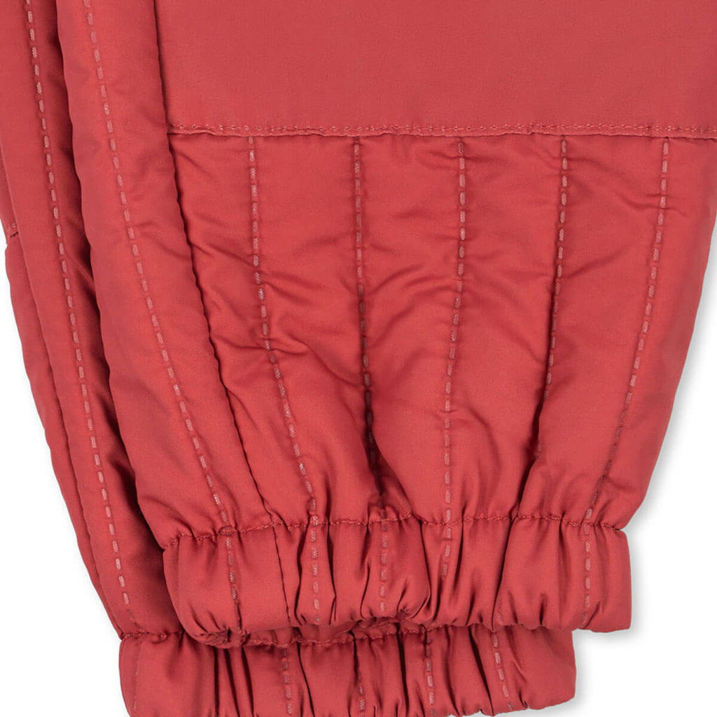 Ensemble Veste et Pantalon Thermiques Rembourrés en Polyester Rouge Sportif avec Revêtement Déperlant pour Enfants