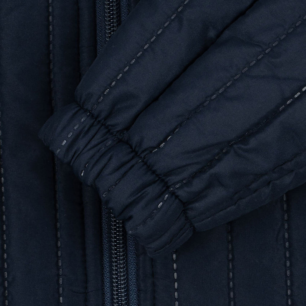 Ensemble veste et pantalon de sport bleu marine matelassés en polyester thermique avec revêtement déperlant pour enfants