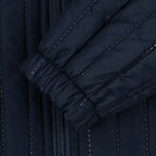 Ensemble veste et pantalon de sport bleu marine matelassés en polyester thermique avec revêtement déperlant pour enfants