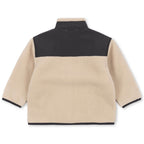 Veste polaire classique Oxford Tan recyclée pour enfants, avec col montant et passe-pouces