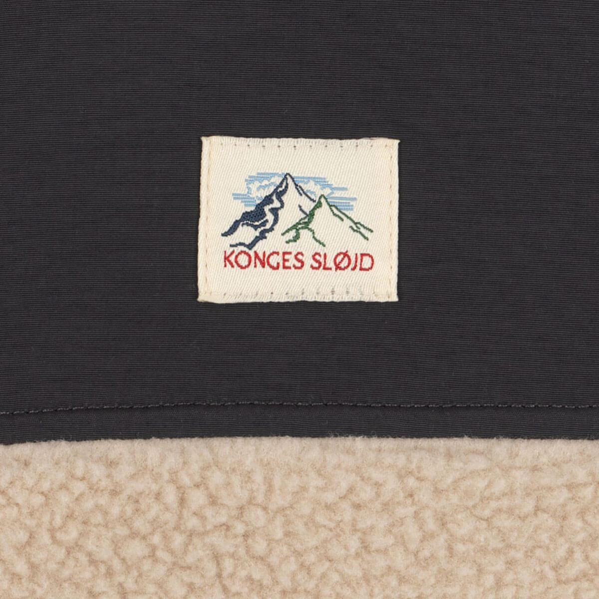 Veste polaire classique Oxford Tan recyclée pour enfants, avec col montant et passe-pouces