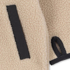 Veste polaire classique Oxford Tan recyclée pour enfants, avec col montant et passe-pouces