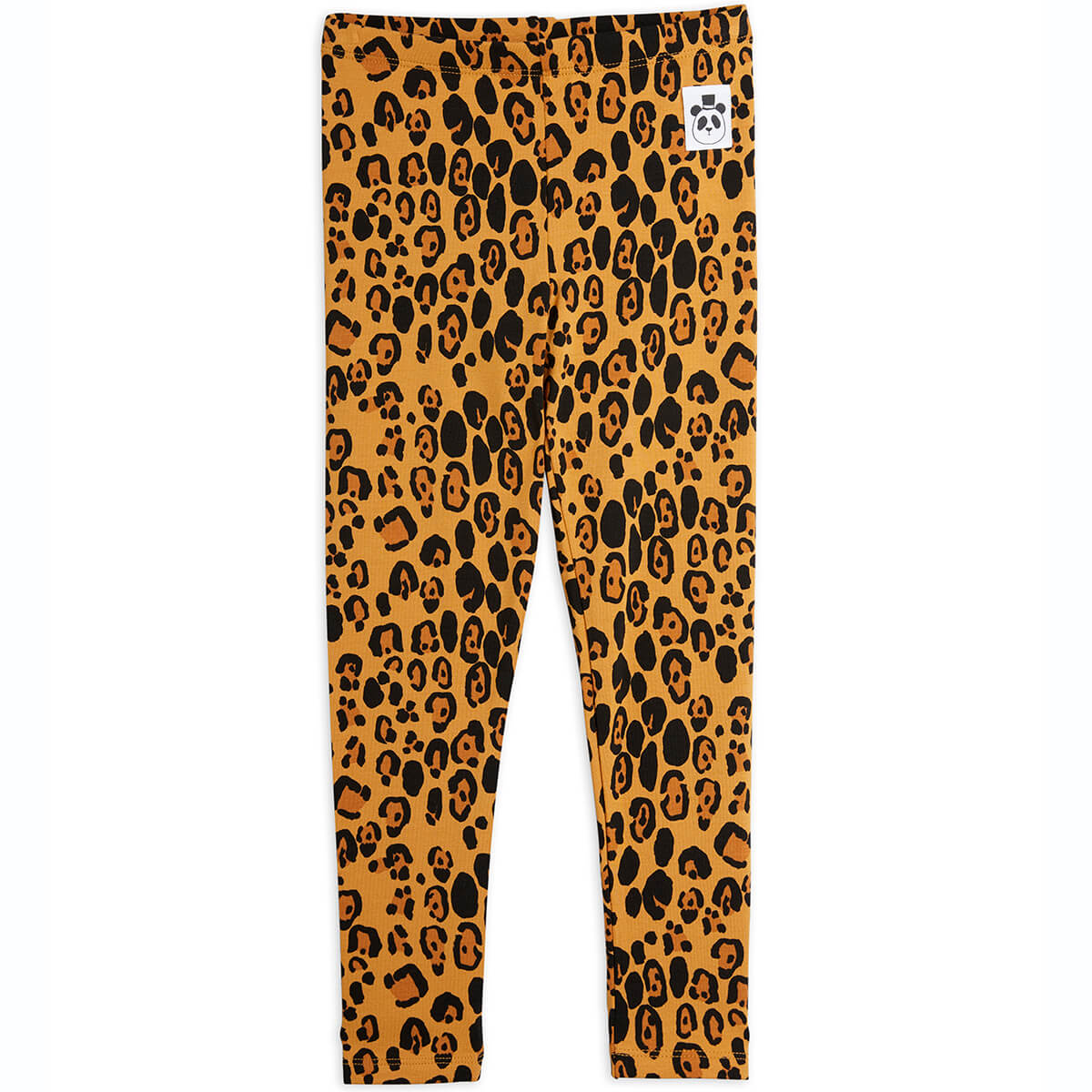Legging décontracté en  Lyocell imprimé léopard beige avec taille élastique pour tous les jours