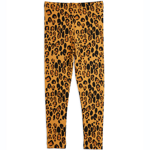 Legging décontracté en  Lyocell imprimé léopard beige avec taille élastique pour tous les jours