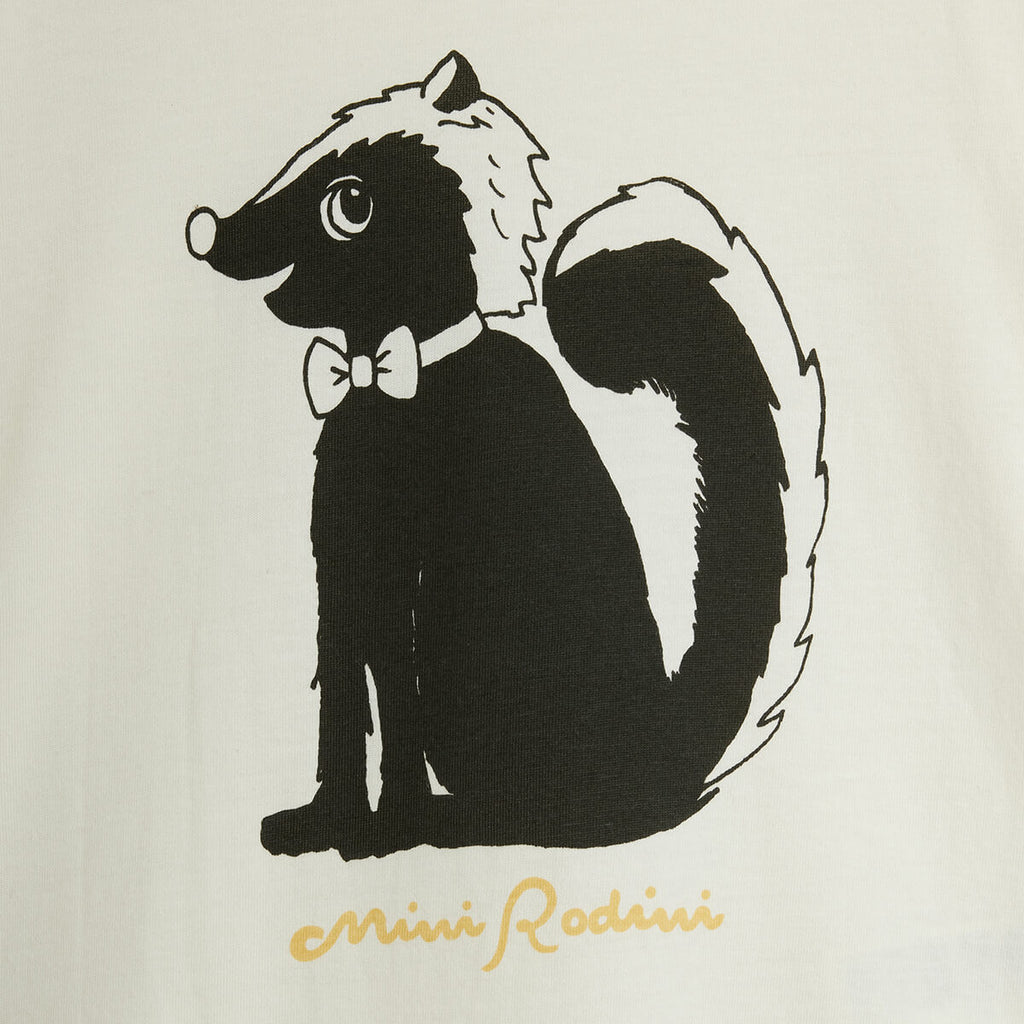 T-shirt enfant en coton bio blanc décontracté avec imprimé poitrine pour le quotidien