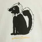 T-shirt enfant en coton bio blanc décontracté avec imprimé poitrine pour le quotidien