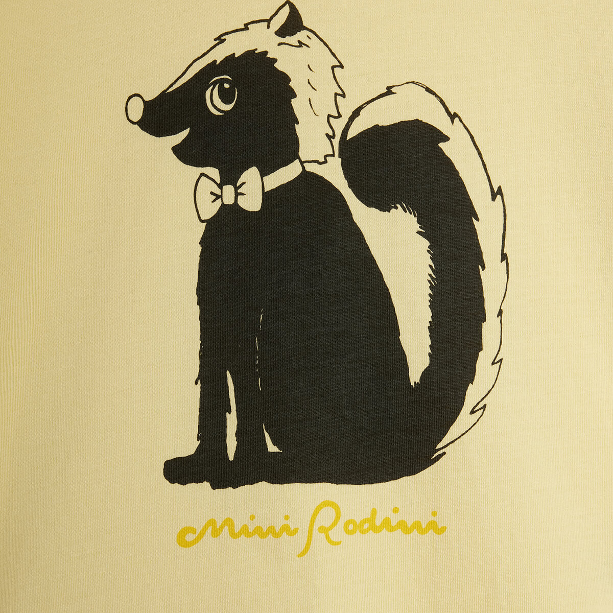 T-shirt décontracté en coton bio imprimé poitrine jaune pour enfant, idéal au quotidien