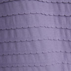 T-shirt à manches longues en coton biologique violet élégant avec volant texturé pour enfants
