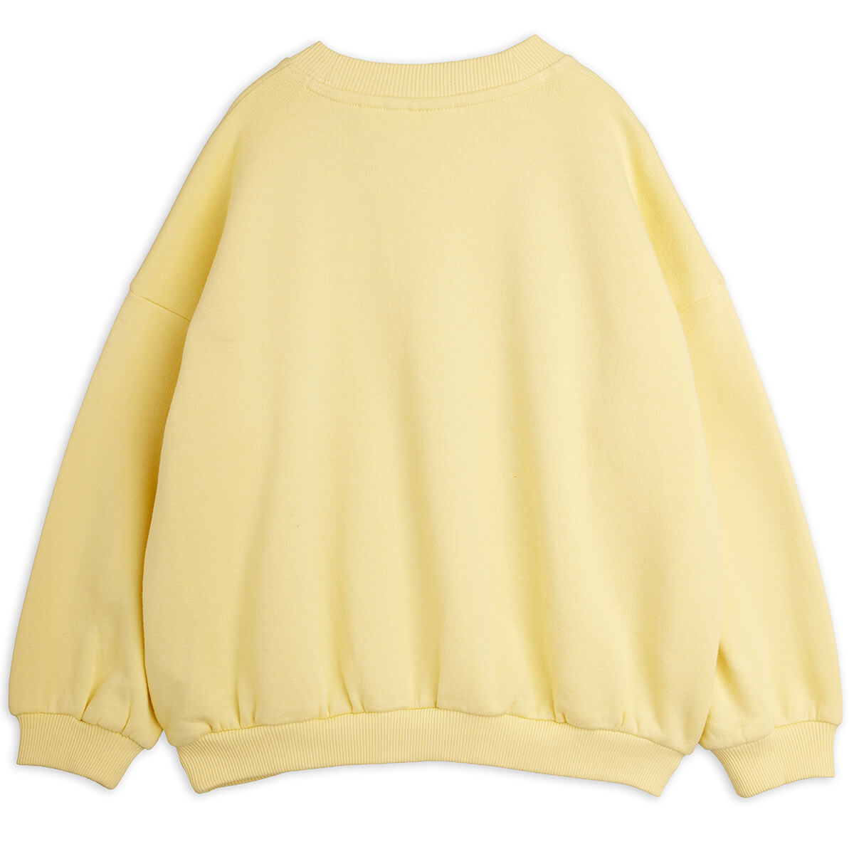 Sweat-shirt décontracté en coton biologique à imprimé graphique jaune et épaules tombantes pour enfant