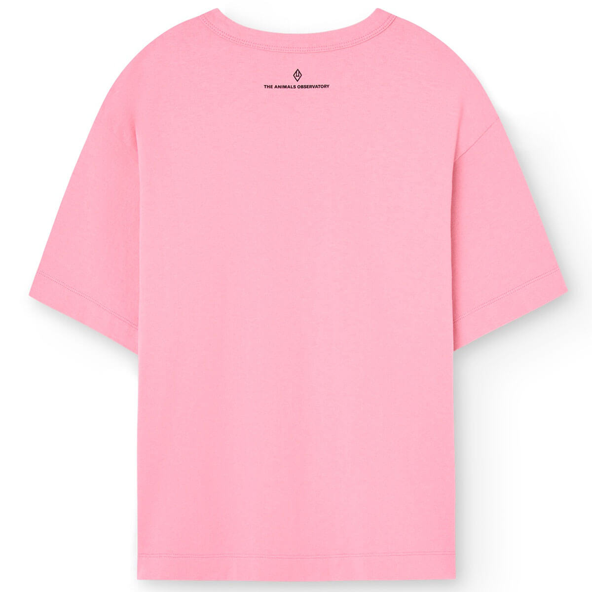 T-shirt oversize en coton biologique à imprimé pingouin rose ludique pour enfants expressifs