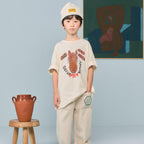 T-shirt Oversize en Coton Cheval Blanc Brillant et Ludique pour Enfants Expressifs