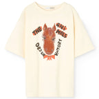 T-shirt Oversize en Coton Cheval Blanc Brillant et Ludique pour Enfants Expressifs