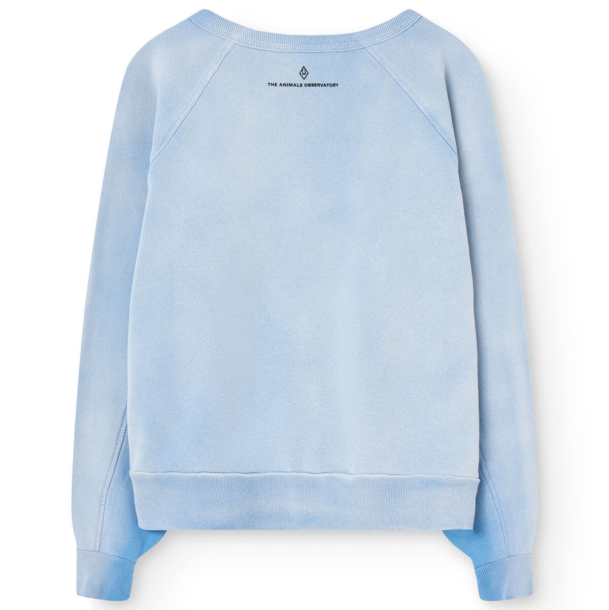 Sweat-shirt en coton bleu clair décontracté à imprimé fusée avec coupe décontractée pour enfants aventureux