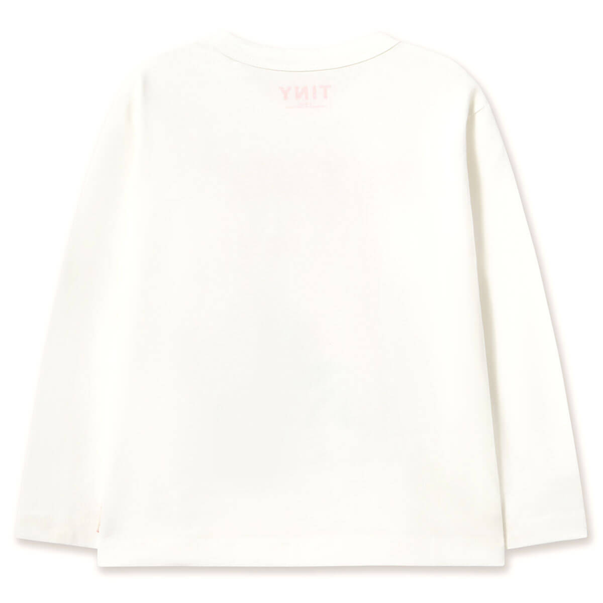 T-shirt à manches longues en coton biologique à imprimé ludique tulipe et marguerite Off-White, coupe décontractée pour enfants